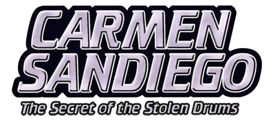 Carmen Sandiego The Secret of the Stolen Drums logo for Gamecube